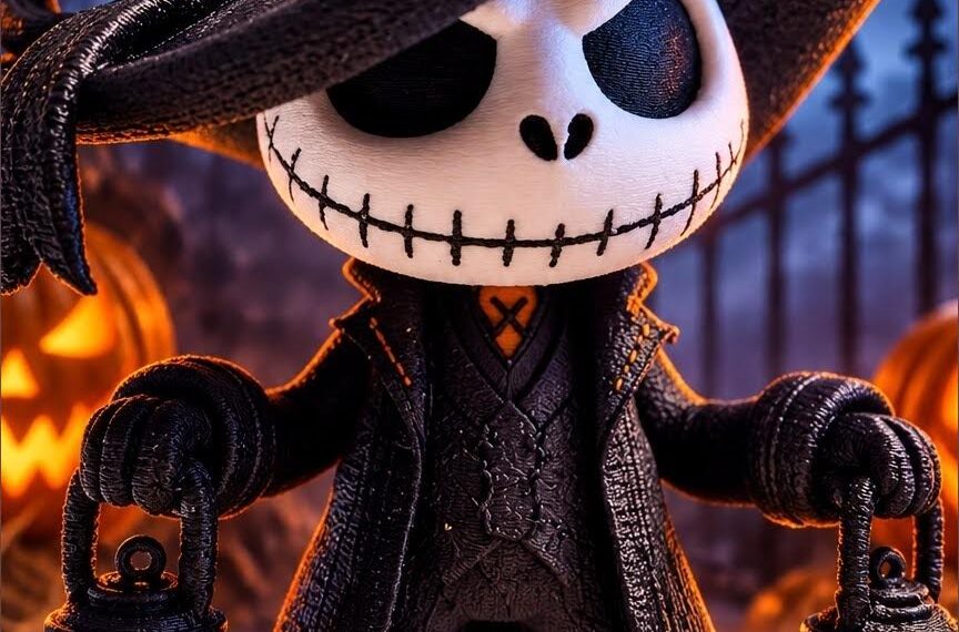 3D Printed Jack Skellington on the Bambu Lab H2C! 🎃💀 #Shorts